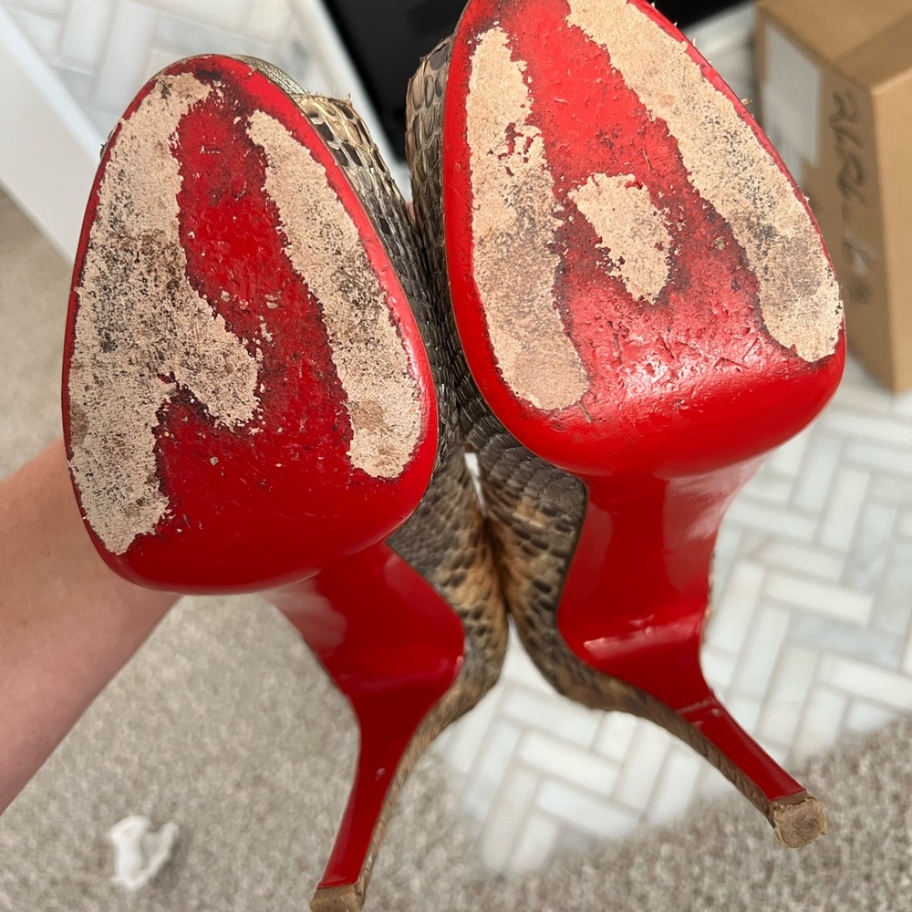 Christian Louboutin very prive 120 python pumps- size 36.5 - Picture 11 of 16